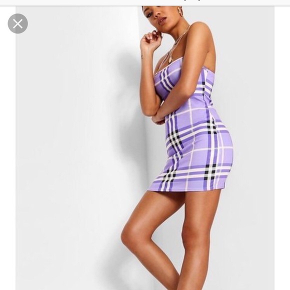 boohoo lilac dress